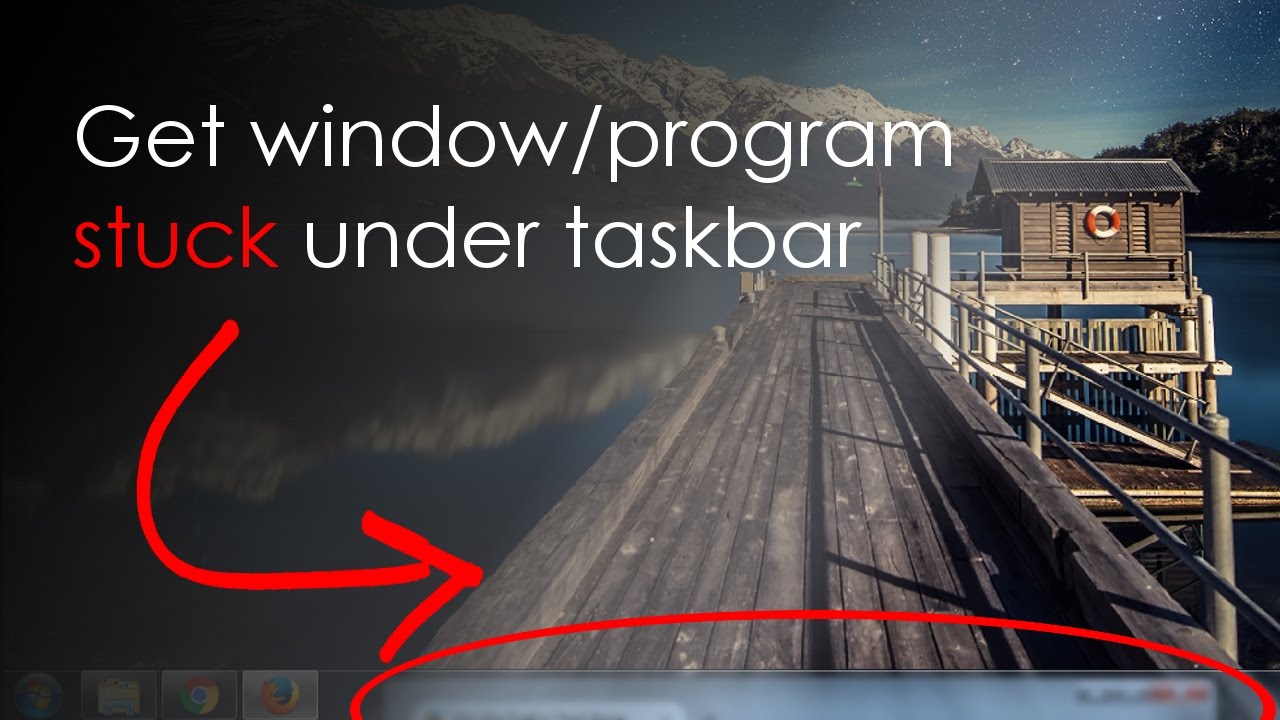 Window stuck under taskbar mac
